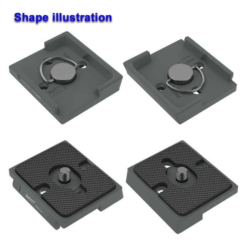 SIOTI 200PL-14 Quick Release Plate to RC/RC2/XPRO, 200PL-14 QR, Compatible for Manfr0tt0 Tripods Head with RC/RC2/XPRO Rapid Connect System (Gray) - Image 5